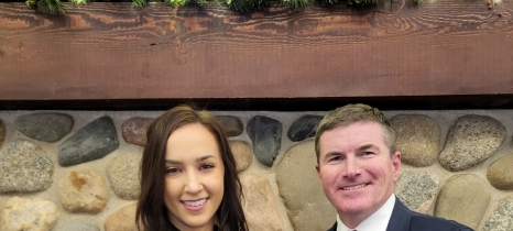 Kendra Sommerfeld poses for a photo with Justin Hanson