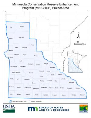 Map showing 54 County CREP area