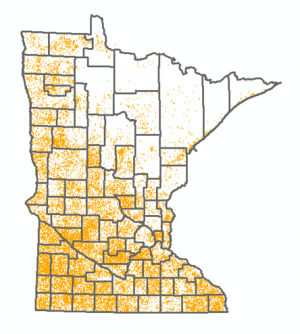 Sample map shows locations of BMPs across the state as reported in eLINK