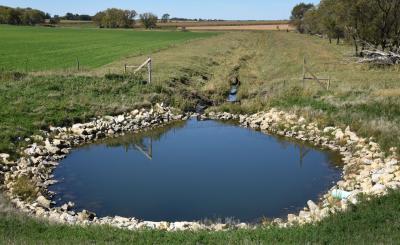 a basin outlet, Dobbins Creek water storage project