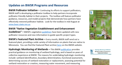 A screenshot of Ecology Update newsletter