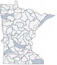 map of suggested watershed boundaries in MN
