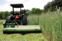 Mowing using a flail mower